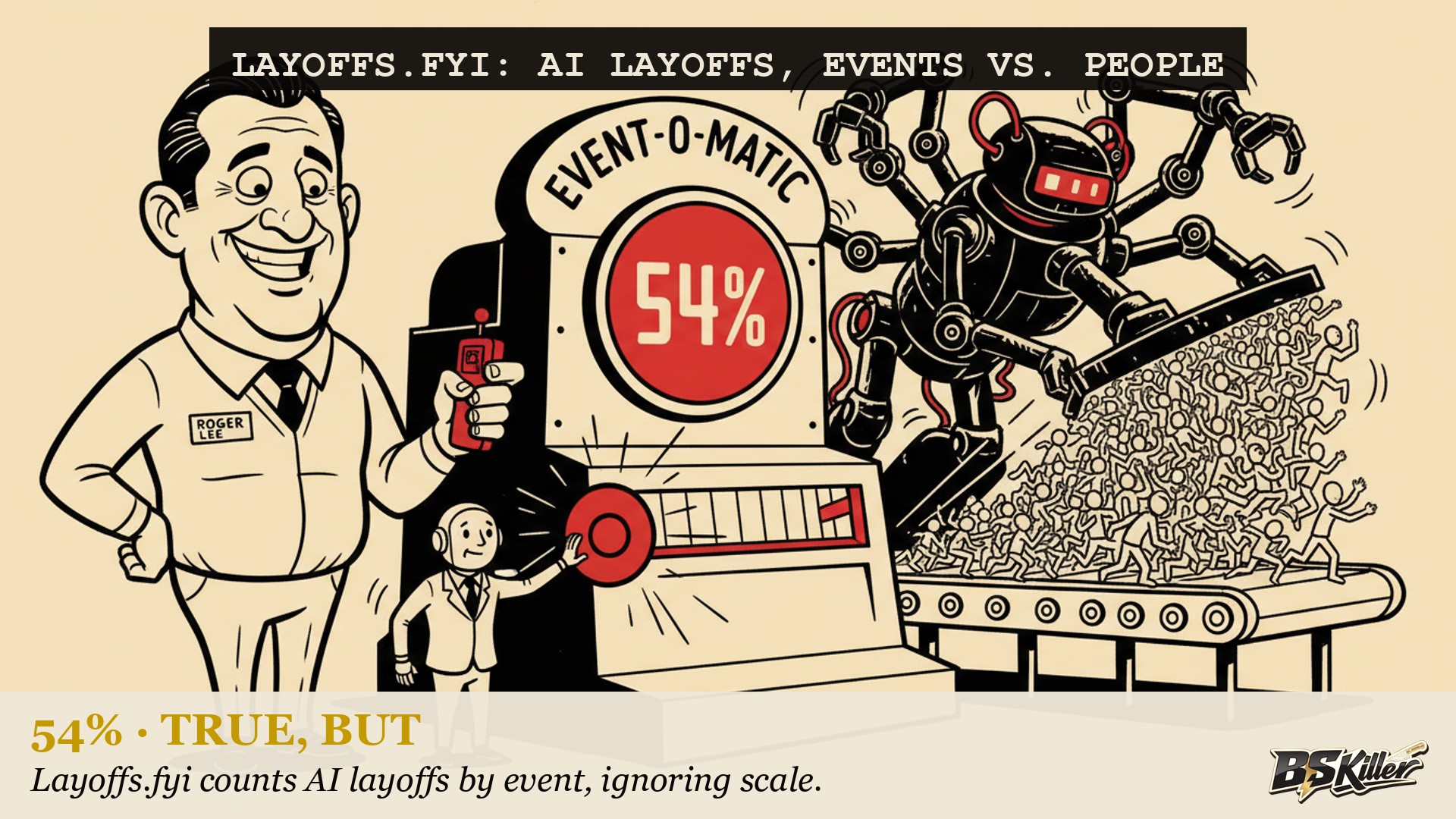 Two trackers, one year, and a 30-point gap on how many layoffs are really about AI.