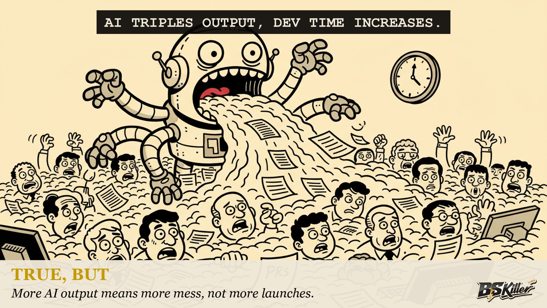 AI now writes half of what goes into Linear. Teams tripled their pull requests. Linear itself says it has no idea if any of that helped.