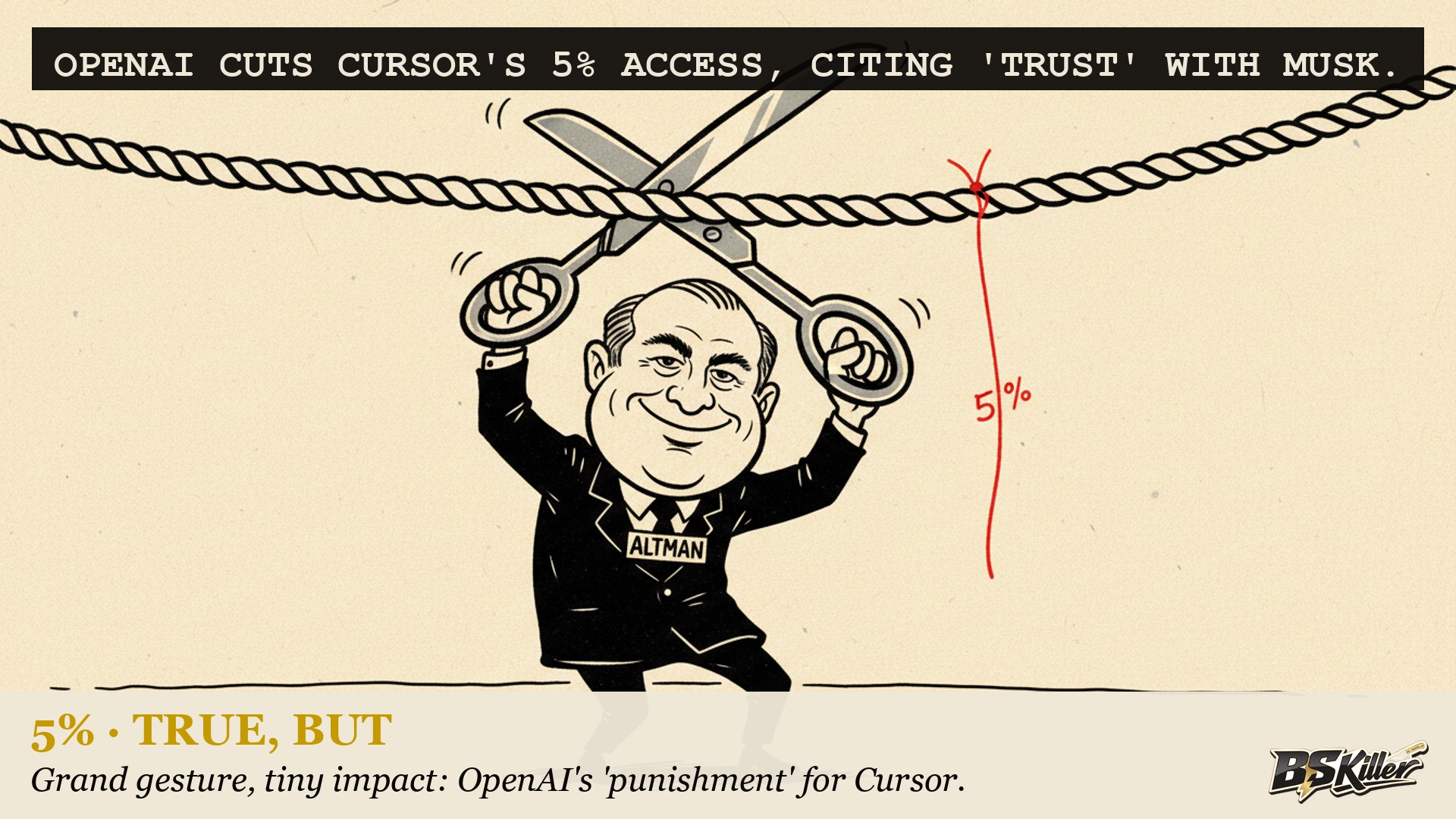 OpenAI is cutting off Cursor's access to its models on November 12. It says the decision comes down to trust. The trust problem it names happened at Twitter and xAI. Cursor was not there for either.