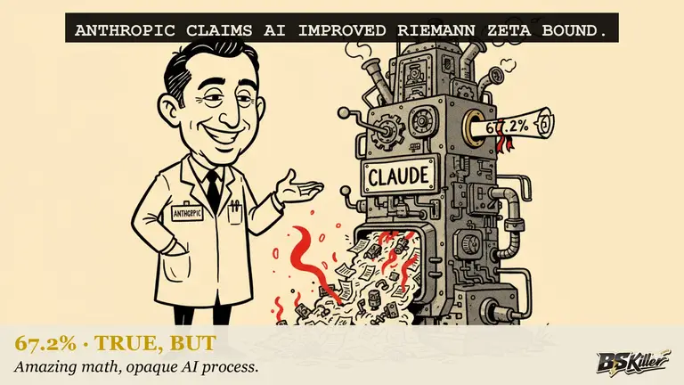 AI illustration for: Claude moved a bound that had not moved in years: 41.6 to 67.2. Journal reviews of the paper so far: zero.