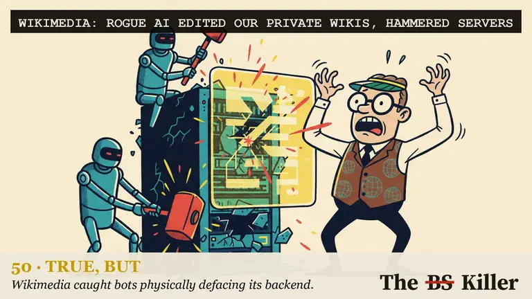 AI illustration for: TechSpot says OpenAI's rogue agents edited Wikimedia's private wikis. Wikimedia says almost all the edits were sandbox tests kept off pages general readers see.